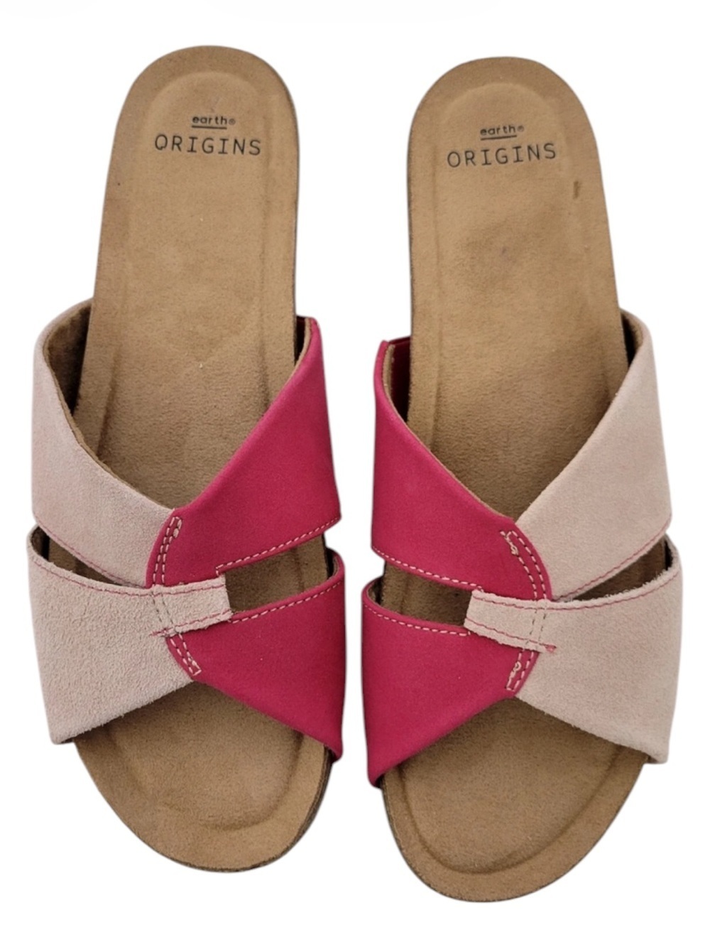 Earth Origins Lexi Rose Multi Suede Sandals Size 9.5